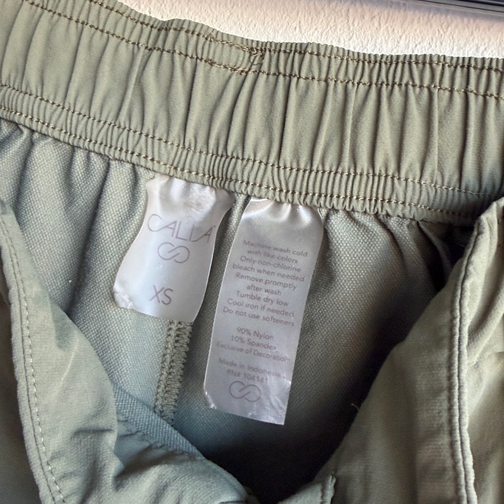 CALIA by Carrie Underwood Olive Green Wide-Leg Cargo Pants - Picture 4 of 4